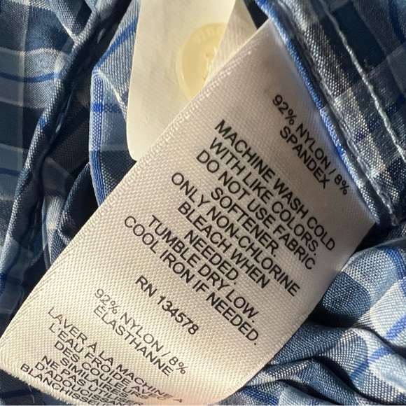 Vineyard Vines Boy’s Blue Plaid Shirt Performance Material 3T - Picture 5 of 5